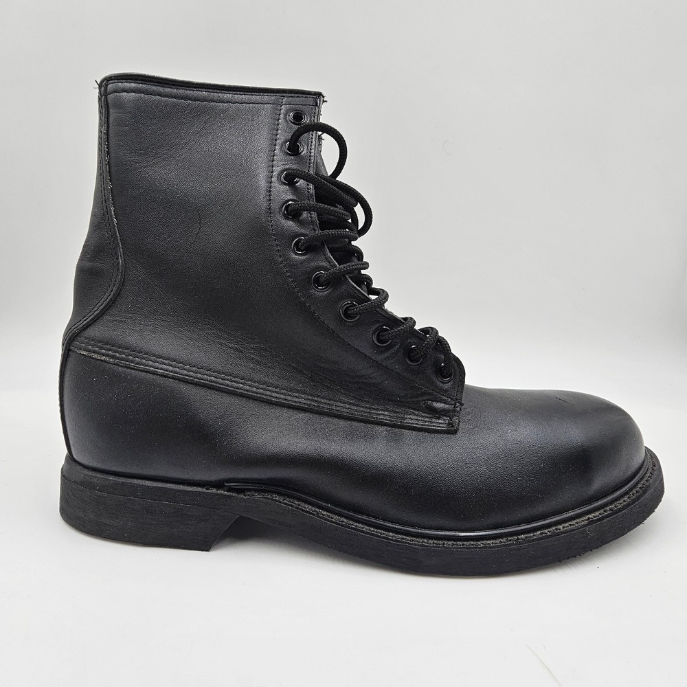 Wolverine World Wide Mens Black Leather Military Combat Boots 10 R 1994 Vintage